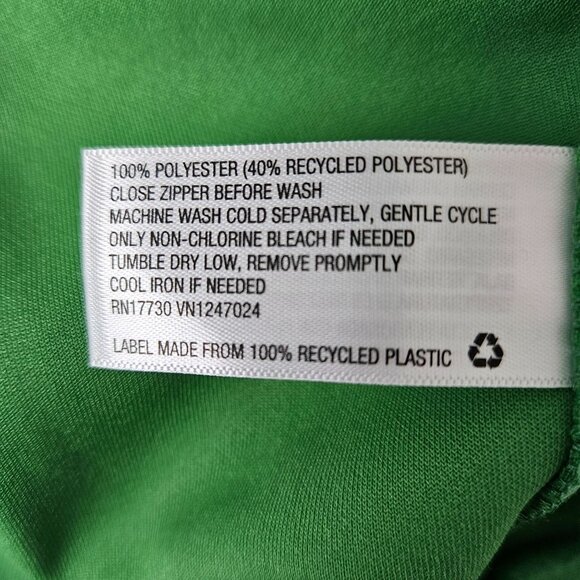 Wild Fable Women's Green & White Track Zip-Up Jacket Size Small Pockets Stylish - Picture 11 of 11